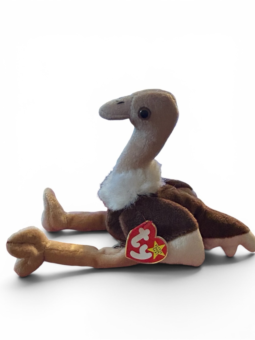 TY Vulture Plush in Brown, Tan & White 1997